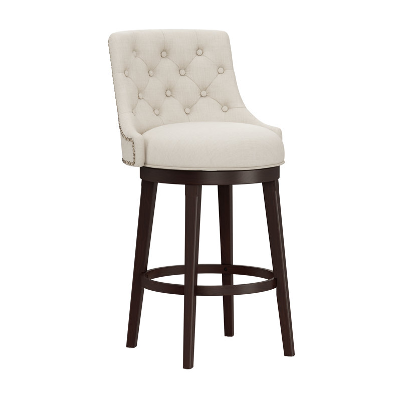 Papillion Swivel Counter & Bar Stool, Bar Stool (30" Seat Height), Cream