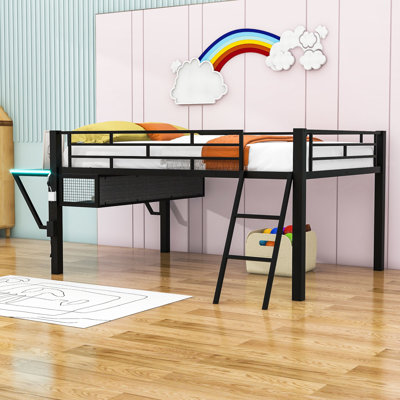 Janelyn Kids Loft Bed with Drawers