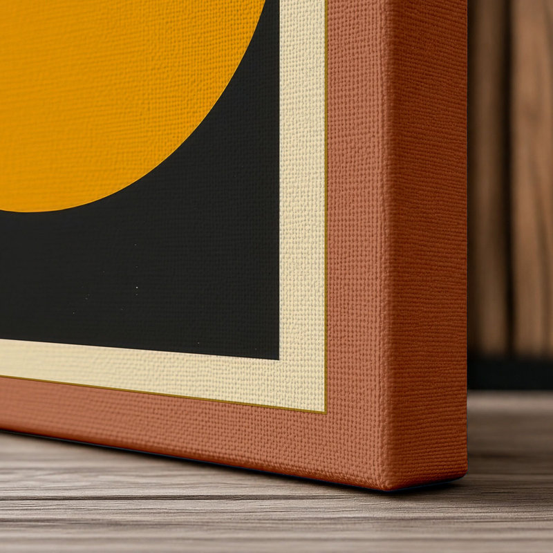 Composition Geometric - Wrapped Canvas, 24x16 - 61.0 x 40.6 cm, Terracotta Border