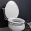 Siège de toilette surélevé 3 po pour personnes âgées de la compagnie d'assurance, barrière de sécurité Clean, charnières de sécurité, allongée, blanc