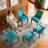 Farmhouse Upholstered Side Chairs Set of 6, Vintage Solid Wood Kitchen Dining Chairs with Nailhead Trim & High Back Support, 350lbs Weight Capacity-108722456-157801614