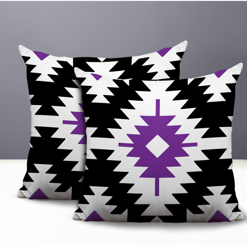 Coussin réversible intérieur / extérieur 2 ensembles Mansi, 16x16, Mauve