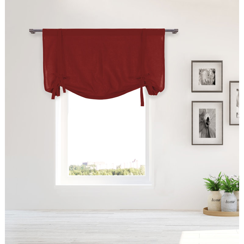 Hardesty Cotton Room Darkening Curtain Single Panel, Cranberry
