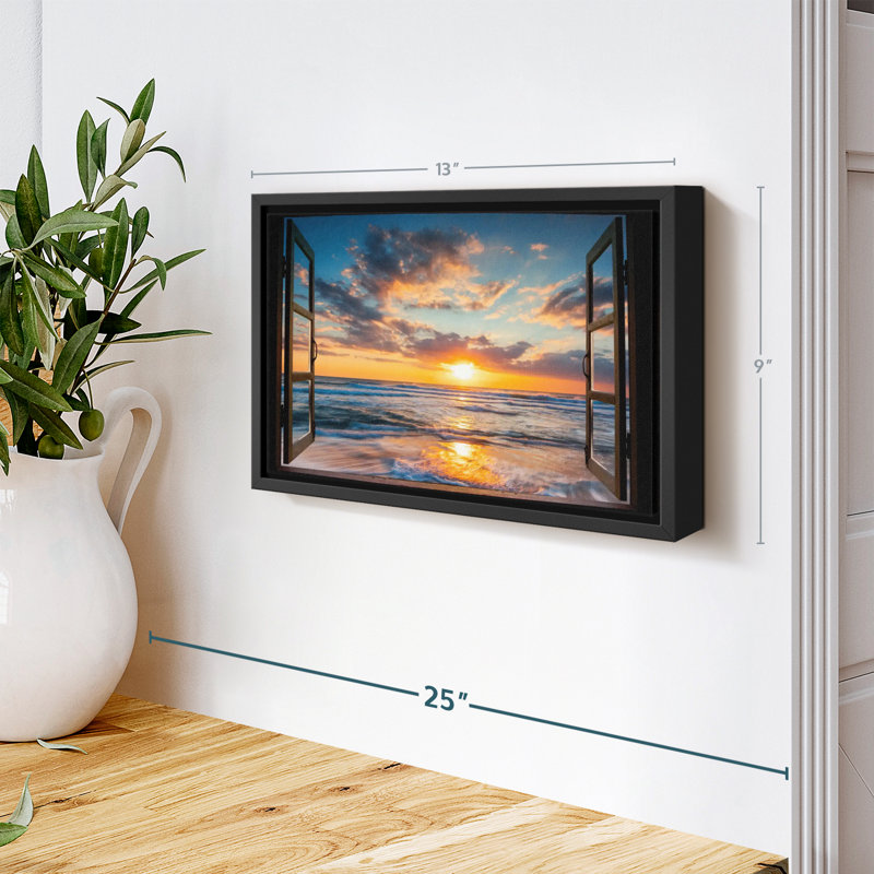 " Window To Pacific Beach Canvas Print ", 9" H x 13" W