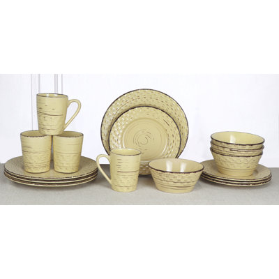 Stoneware Dinnerware Set 16 Piece - Service for 4