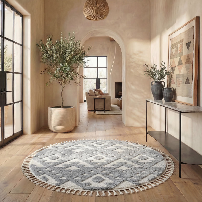 Midville Performance Southwestern Rug, Round 6'7"