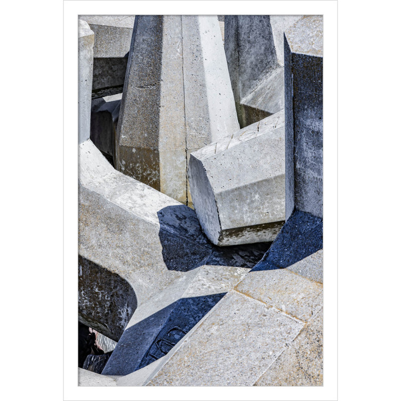 Geometric 02 by Shot by Clint Wood Framed Wall Art Print, 21" H x 15" W, White