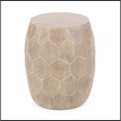 Outdoor Lightweight Concrete Side Table, Versatile And Stylish For Patio And Garden Use, Durable And Weather-Resistant