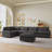 6-Piece Sectional Sofa Set With 3-Proof Fabric, Power Recliner, Heated Seat & Ottoman-126256599