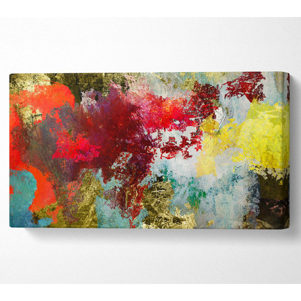 Ivy Bronx Calyn Abstract World Grunge Map - Wrapped Canvas Art Prints ...