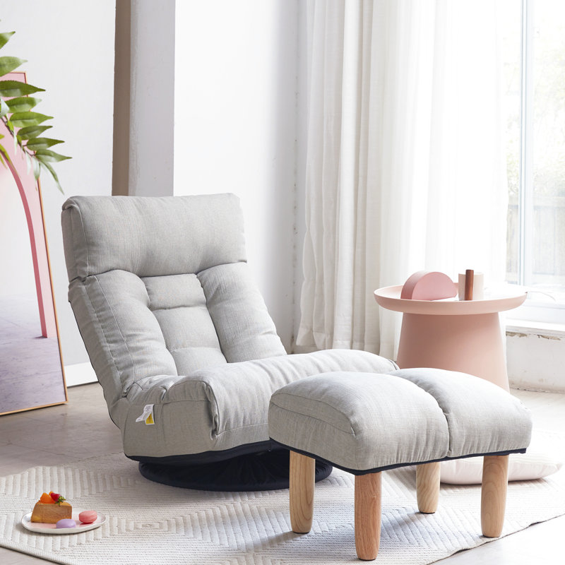 Fauteuil inclinable confortable en métal inclinable avec dossier réglable avec sac à ressorts pour le salon, la chambre à coucher