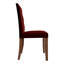 Chaise de salle à manger en bois brun avec housse en velours-79762647