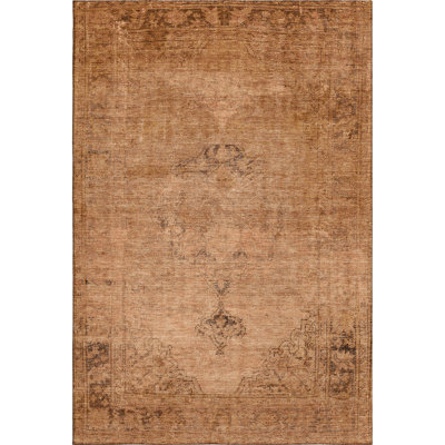 Premium Machine Washable Kiyondrea Copper Rug