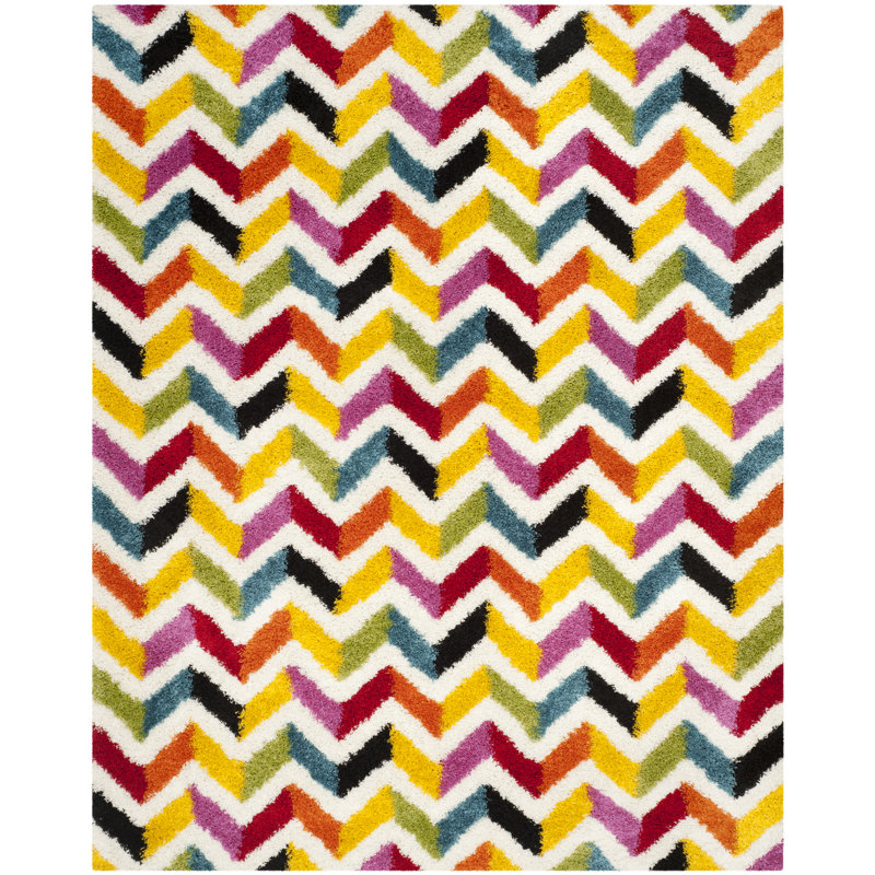 Sgk-Shag Kids Performance Chevron Rug, Rectangle 8'6" x 12'