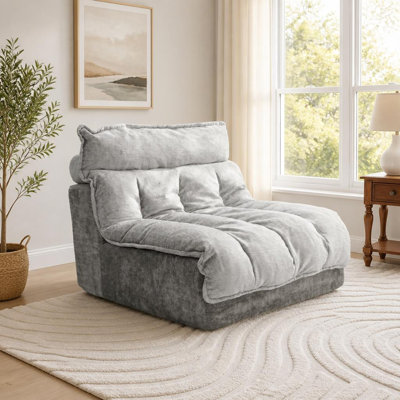 Canapé Cloud une place, canapé d'angle moderne, pour salon, chambre et appartement, coussin d'assise rembourré double couche confortable