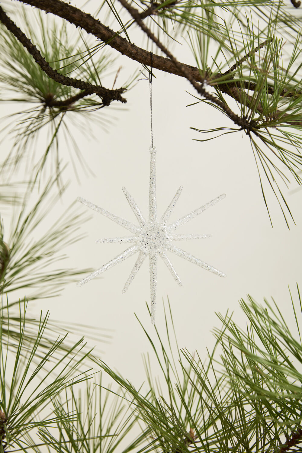8" Hanging Figurine Ornament, White