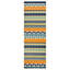 Tapis d'intérieur / extérieur géométrique Duxbury - orange / bleu marine / vert-110742427