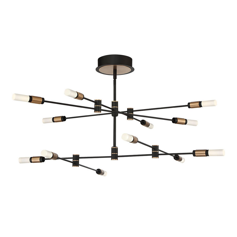 12 - Light Matte Black LED Pendant