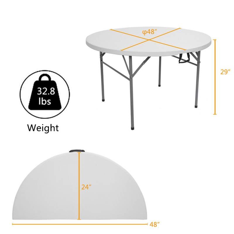 121.9cm Round Portable Banquet Table