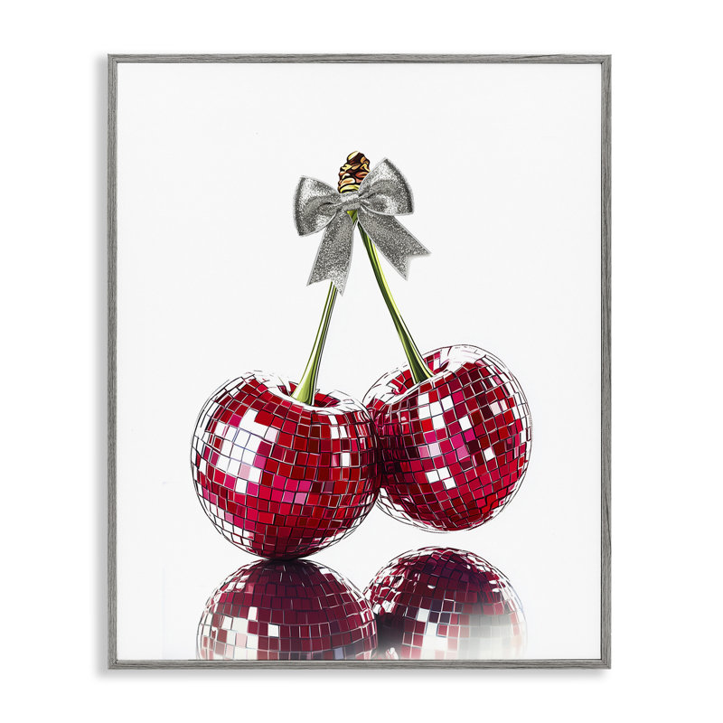 «Cherry Disco Balls», estampe numérique, design par Christine Simpson Art, Estampe numérique Farmhouse, H 14 po x l 11 po