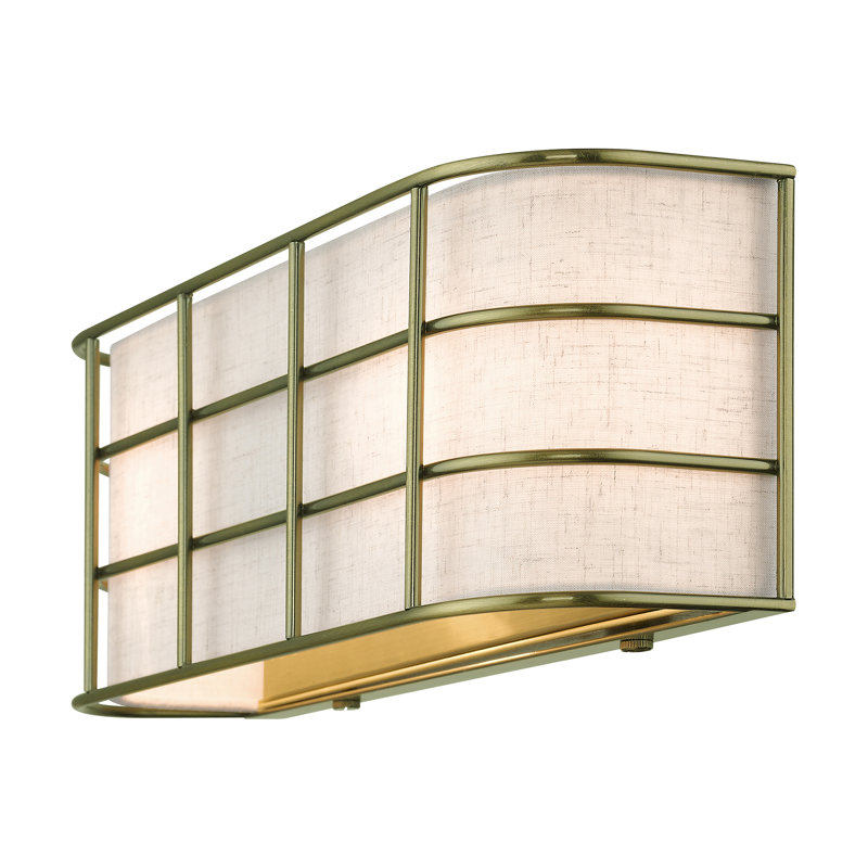 Maraiah Steel Flush Mounted Sconce, Antique Brass