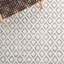 Tapis ivoire / gris en laine tissé à la main Nystead-794807886