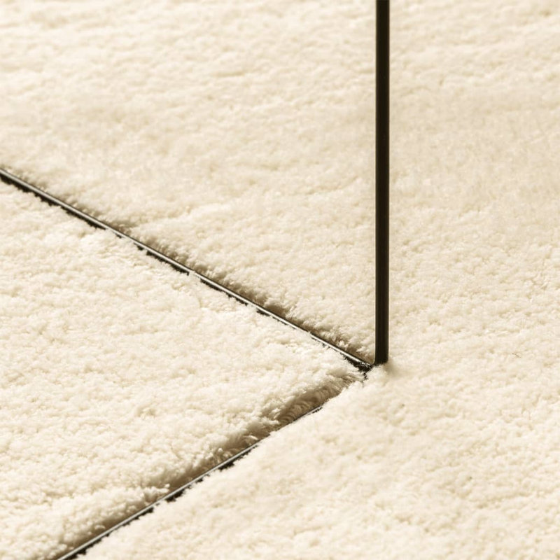 Rug "HUARTE" Short Pile Soft and Washable Cream, Rectangle 80 x 150cm