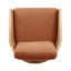 Chaise pivotante en lin terre cuite Keegan