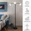 Lampe sur pied à branches en T 69 po Cammy - Lampe écoénergétique avec bras réglables-21603668