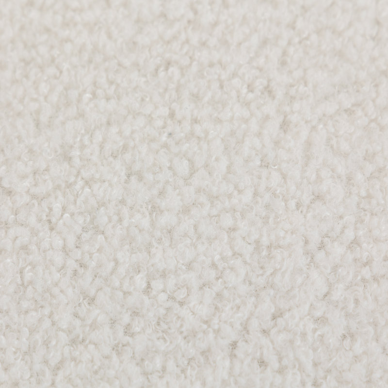 Chaise berçante en velours avec dossier Mid-Century, Blanc