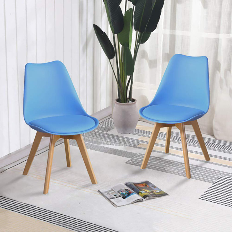 Rafe Upholstered Side Chair, Blue, 4