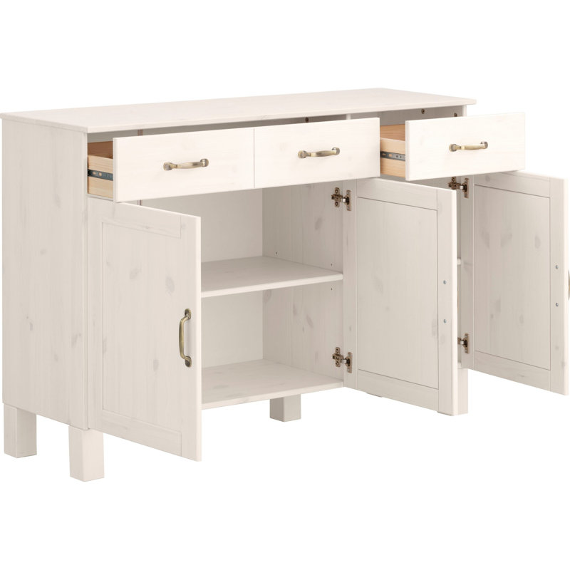 Martindale 125cm Solid Wood Sideboard, White