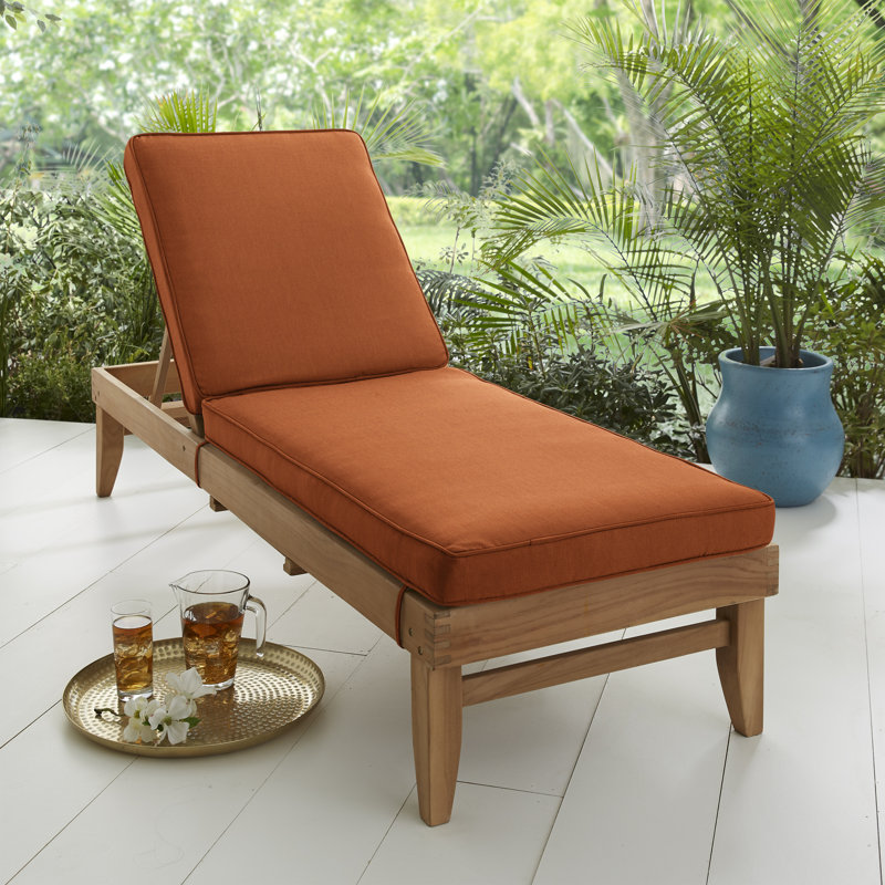 Coussin de siège / dossier d'extérieur Sunbrella, H 3 po x l 21 po x P 78 po, Toile Sunbrella® rouille