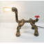 Lampe de bureau bronze en forme de chien