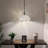 Remziye Tiffany Hanging Lighting White Stained Glass Crystal Beans LED Bulbs Included 16"W*16"D*75"H