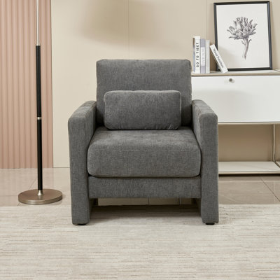 Modern Accent Chair,Office Chair,Armchair with Solid Wood Frame