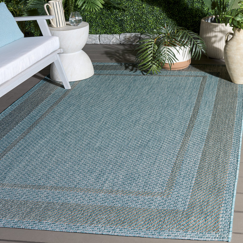 Courtyard Power Loom Performance No Pattern Indoor Rug, 5'-3" x 7'-7" Rectangle