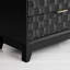 Table de chevet 28 po avec 3 tiroirs, table d'appoint Mid-Century moderne, noir-2100683751