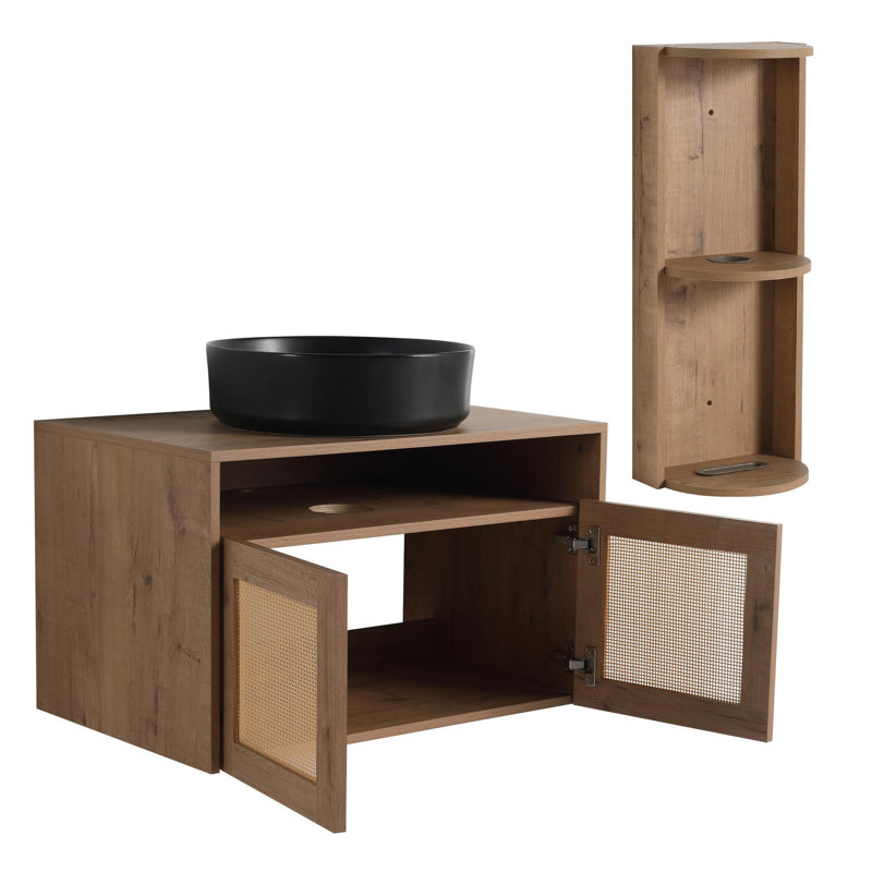 Meuble-lavabo de salle de bain avec lavabo en céramique, 30"