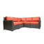 Canapé modulaire 4 pièces avec coussins rouges Krikacy Laguna Point-1873990657