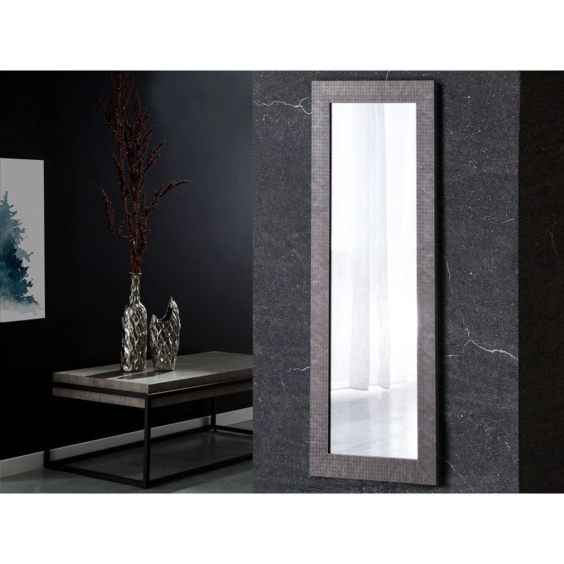 Lebanon Flat Wall Mirror, Black