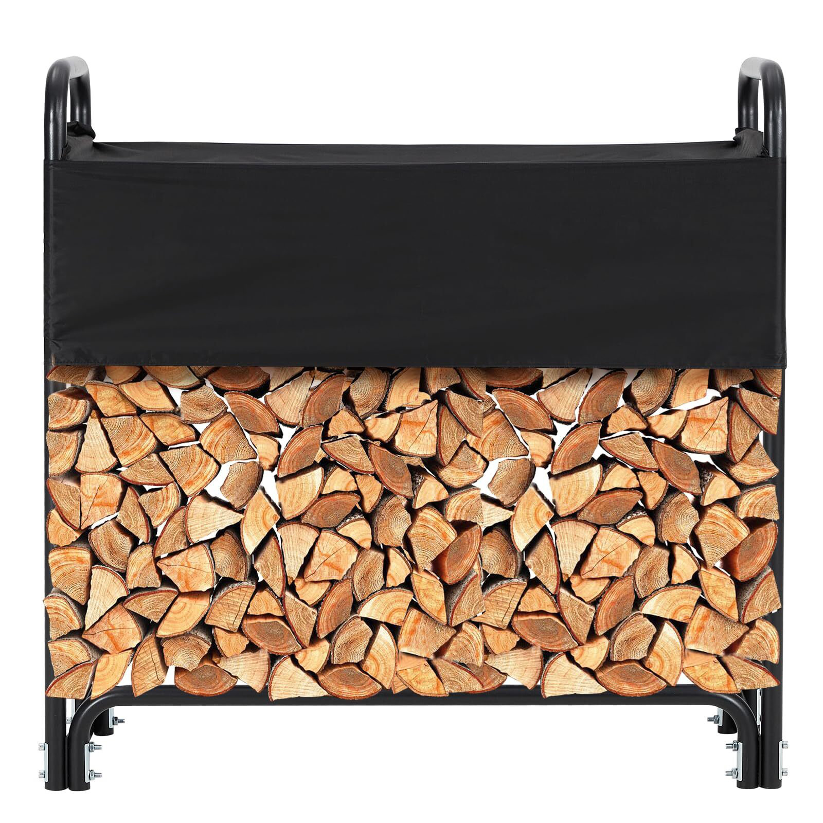 Arlmont & Co. 4FT Firewood Rack With Cover - Wayfair Canada