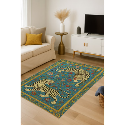 Tapis beige tissé traditionnel Mosso