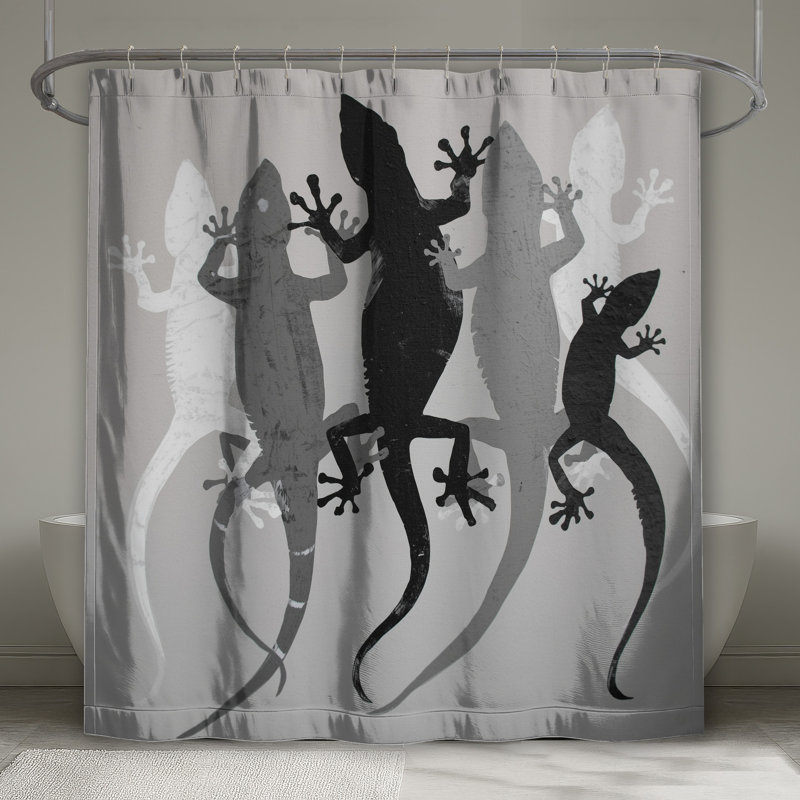 Rideaux de douche Gecko Silhouettes Extra Long, L 70 po x H 84 po