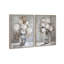 Oliver Gal Ghostly White Flower Set Floral and Botanical - Heavy Gel Top Coat Framed Canvas Art-621558091-621558090