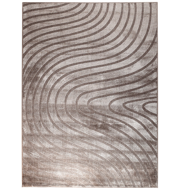 Castillo Abstract Beige Indoor Area Rug, Rectangle 6' x 9'