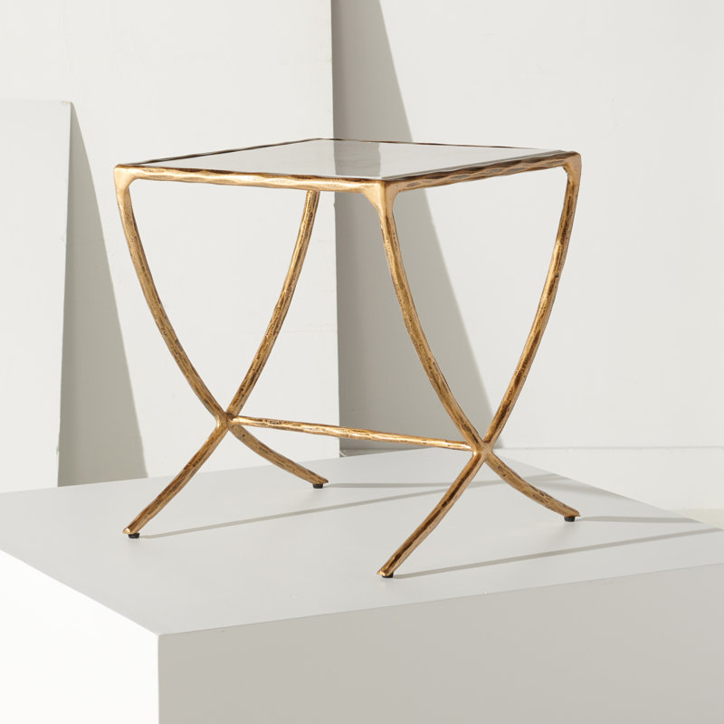 Evelynn Genuine Marble End Table