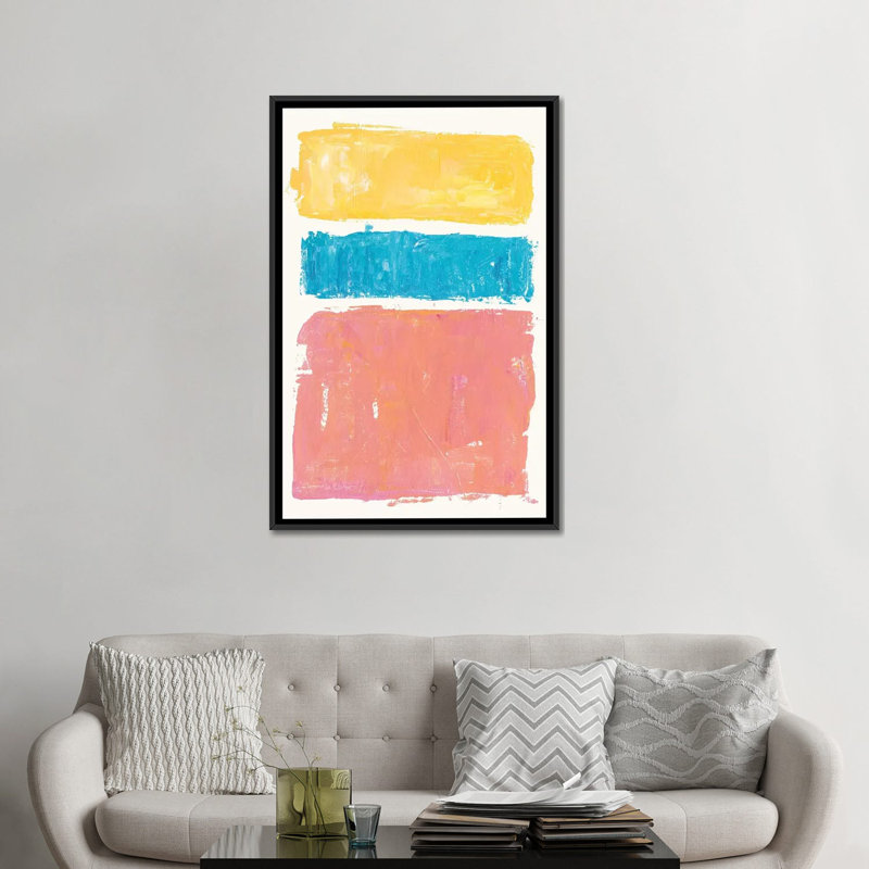 «Vacances II» par Sarah Adams - reproduction d'art sur toile tendue, H 26 po x l 18 po x P 1,5 po, Toile encadrée noire