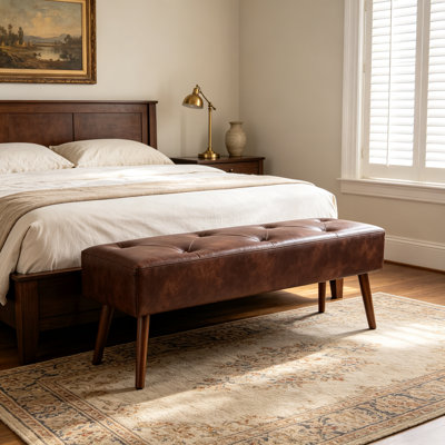 Sveina Faux Leather Upholstered Bench