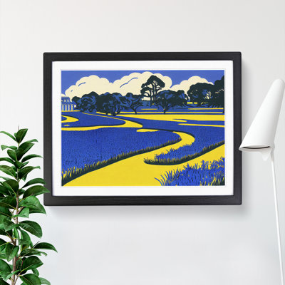 Pop Bluebell Field 1 Piece Single Picture Frame Painting